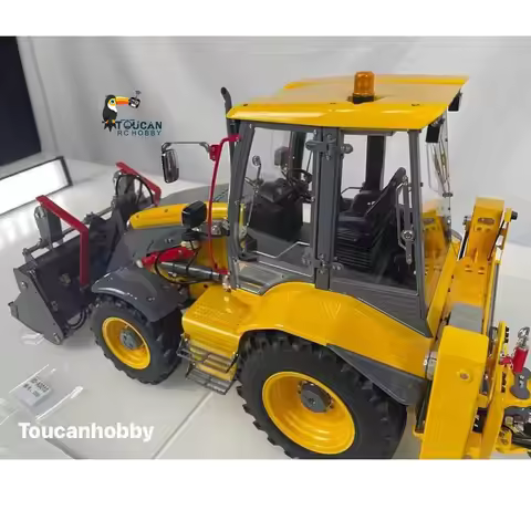 LESU 1/14 Aoue BL71 Backhoe Loader Excavator Metal Radio Control Construction Vehicle RC Wheeled For