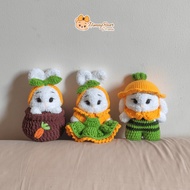 GANTUNGAN [ EVA BUNNY ] Bunny Amigurumi Full Body Keychain | Bunny Crochet | Rabbit Doll Keychain | 