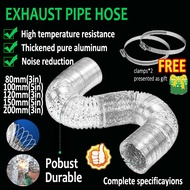 3/4/5/6/8inch Flexible Exhaust Duct Aluminum Ventilator Pipe Air Ventilation Hose 3M/5M Outlet Tube