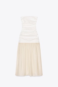 Zaraˉ Spring And Summer New Womens Fashion Hot Girl Wind Shoulder-length Straight Collar Contrast St