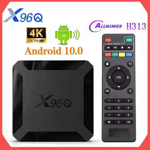 X96Q Android 10.0 TV Box Allwinner H313 Quad Core 4K 2.4G Wifi Smart TV BOX 2GB16G Google Player X96