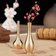 DAYDAYTO Mini Pure copper vase gold decor living room Antique vase unique flower vase SG