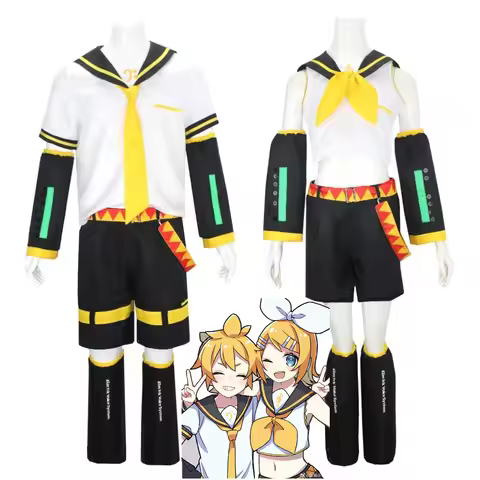 Anime Rin Len Cosplay Costume Len Rin Cosplay Len Costume Kagamine JK Uniform for Halloween Comic Co