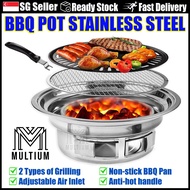 BBQ Pot Stainless Steel | Outdoor Grill | Charcoal Grill | Grill Set | Bbq Pan | Bbq Pan | Non Stick Pan l Bbq | Bbq Set