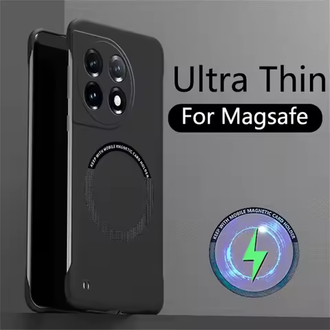 Ultra-Thin Frameless Magnetic For Magsafe Wireless Charger Case for Oneplus 12 11 10 9 Pro Ace Ace2 