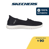 Skechers Women Slip-Ins On-The-GO Flex Top Notch Shoes - 136543-BKW Air-Cooled Memory Foam Air-Cooled MF