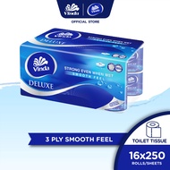 ✶Vinda Deluxe Smooth Feel Toilet Tissue 3 Ply (16 Rolls)❆