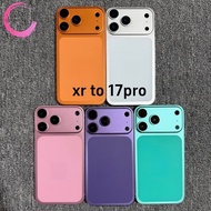 DIY  XR Convert to 17Pro Dessert Back Cover Housing  XR to 17 Pro Body Large Camera, XR Housing Conv