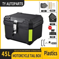45L57L Motorcycle Trunk Helmet Box Universal Motorbike Top Case ABS Tail Box Rear Luggage Case Water