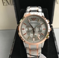 Emporio Armani Men's AR11077 Dress Watch Analog Display Quartz Silver Watch