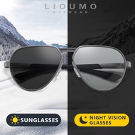 LIOUMO New Aluminum Magnesium Photochromic Polarized Sunglasses Men Chameleon Driving Glasses Women Anti-Glare UV400 zonnebril