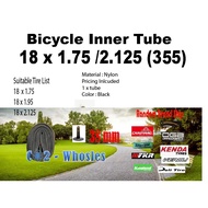 CO2 Bicycle Inner Tube – 18 x 1.75 / 2.125 (355)