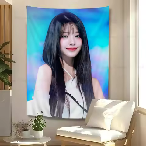 Singer J-Jang W-Wonyoung Anime Tapestry Art Science Fiction Room Home Decor Wall Art Decor