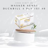 _liT MASKER SENSI DUCKBILL 4 ply MASKER SENSI FACE MASK ISI 50 PCS