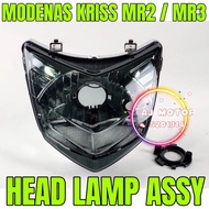 MODENAS KRISS MR2 MR3 NO DISC HEAD LAMP CLEAR SMOKE KRISS110 EURO LAMPU DEPAN LED BULB MENTOL BRAKE 