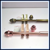 150cm/200cm Adjustable Extendable Curtain Rod Set For Windows 3/4 58inches/78inches (6 colors)