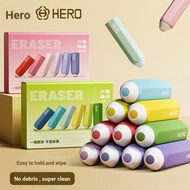 ZUKV Hero Eraser Pen Type Hexagonal Eraser Primary School Students Dedicated Pencil Eraser Creative 