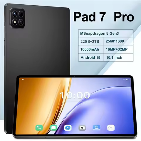 Pad 7 Pro Original Tablet 10.1" Android 15 Global Snapdragon 8 gen3 Gaming Tab 22GB+2TB 10000mah 5G 
