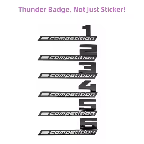 BMW Emblem M3 M5 X5M Trunk 3D ABS COMPETITION Car Trunk Badge Emblem Thunder Edition Sticker For BMW