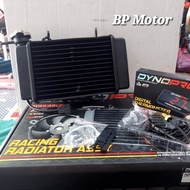 DYNOPRO RACING RADIATOR 600ML SIAP KIPAS BESAR Y152R LC135 RS150 RSX150 Y16ZR PNP SIAP FREE