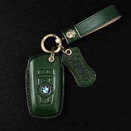 BMW寶馬M3/5系x127 汽車鑰匙包皮套 義大利進口植鞣牛皮 綠色