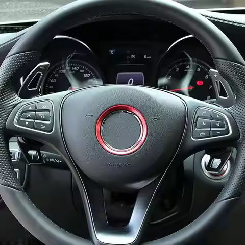 Y51A-Air Conditioning Vent Trim For BMW 5 Series F10 2011-2014 & Steering Wheel Shifter Paddle For M