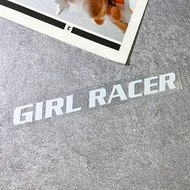 1PC GIRL RACER Motorcycle Sticker Waterproof Vinyl Decal for Motorbike Fuel Tank Front Fairing Car W