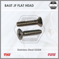 SS304 JF Stainless Bolt M4 X 16 (SUS304 A2-70 Flat Head Machine Screw) M4x16 4x16/ JF Bolt 4 x 16