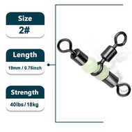 3 Way Swivels 15~60Pcs Three Way Fishing Swivel Tackle Saltwater Fishing Barrel Swivel Fishing Line