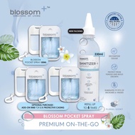 BLOSSOM+ Premium Alcohol-Free Sanitizer Pocket Spray Set (330ml +3 Units Pocket Spray)