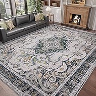 8x10 Washable Area Rugs for Living Room, Non-Slip Boho Vinatge Rugs