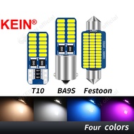 KEIN T10 W5W BA9S T4W Festoon 28mm 31mm 36mm 39mm 41mm C5W C10W C3W Car Led Interior Panel Read Dome License Plate Components Light Bulb Auto Motorcycle Lamp 21SMD 3014 24SMD White