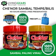 [ 100% MUSLIM FOOD ] CHE'NOR Sambal Garing Ikan Bilis (160gm) / Sambal Tempe Ikan Bilis (300gm) FREE Multipurpose Carrying Bag (1 Pcs)