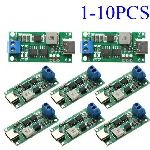 1-10PCS Type-C Boost LiPo Charger for 2S 3S 4S Battery – 8.4V/12.6V/16.8V, CC-CV, Overvoltage Protec