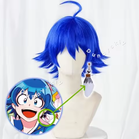 Fanmade Welcome To Demon School Iruma-kun Suzuki Iruma Spiky Wig Feather Earrings Clip On No Piercin