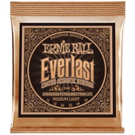 ERNIE BALL® 2546 Everlast สายกีตาร์โปร่ง เบอร์ 12 Phosphor Bronze หุ้มทองแดงเคลือบนาโน ของแท้ 100% ร
