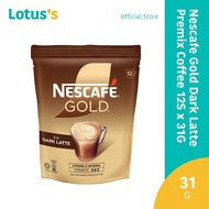 Nescafe Gold Dark Latte Premix Coffee 12 Sticks x 31g