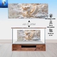 Arowana fish tank painting 90x35