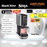 Ninja NC300 CREAMi Ice Cream & Dessert Maker, 3 Tubs, 7 Programs: Gelato, Sorbet, Smoothie Bowl, Mil