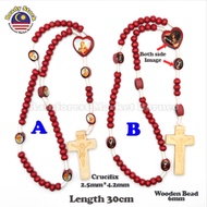 RMC6092 Aroma Scented Wooden Bead Rosary 6mm Rose Color DIY Jesus Yesus St Benedict Mother Mary Cath