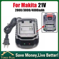 Tools Charger Makita Lithium Bor 21V Charger Adaptor Casan Cas Baterai Cordless Nagawa Bor Impact Wr