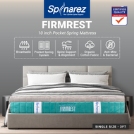SpinaRez FirmRest Mattress 10 inch Individual Pocket Spring Mattress (King/Queen/Super Single/Single