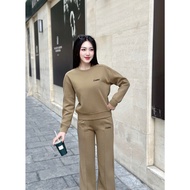 CHAMEL women's fleece set, autumn and winter fleece suit with embroidered shorts