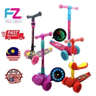 [MAX LOAD UP TO 80 KG] KIDS SCOOTER 3 wheel Kick Scooter With Flashing Wheels 3 Stage Handlebars HEIGHT FOLDABLE