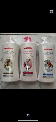 [คุ้มมาก] Goat milk shower cream Carebeau ครีมอาบน้ำไซด์ใหญ่จุใจ 1000g
