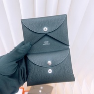 全新 Hermes calvi duo 黑色卡包/短夾 G刻