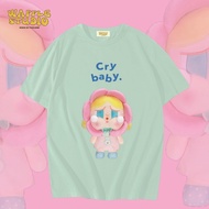 เสื้อยืดผู้หญิง [ ส่งฟรี  ] WS0162 เสื้อยืดโอเวอร์ไซส์ เสื้อยืดเกาหลี ผ้าคอตตอน100% เสื้อยืด ครายเบบี้ Cry Baby Pop Mart