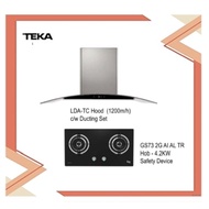 Teka Hood LDA-TC (1200m3/h) +Teka Hob GS73 AI AL 2TR (4.2KW)
