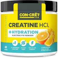 CON-CRET Creatine HCl + Hydration | Electrolyte Powder Tub | Citrus Mango | Sugar Free Electrolytes 