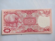 Uang Kuno Lama Rp. 100 Badak 1977